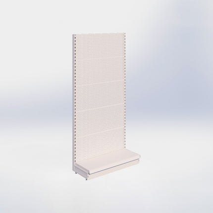 Wandstelling perforatie - H215 x B100 x D37 cm - 1 niveau - Crème wit