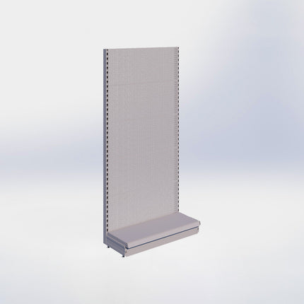 Wandstelling perforatie - H215 x B100 x D37 cm - 1 niveau - Grijs