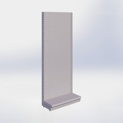 Wandstelling perforatie - H250 x B100 x D37 cm - 1 niveau - Grijs