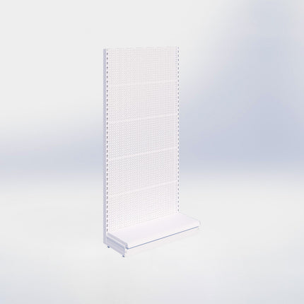 Wandstelling perforatie - H215 x B100 x D37 cm - 1 niveau - Wit