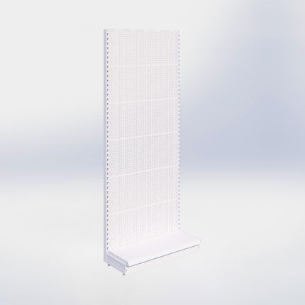 Wandstelling perforatie - H250 x B100 x D37 cm - 1 niveau - Wit