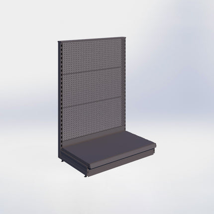 Kopstelling perforatie - H140 x B100 x D57 cm - 1 niveau - Antraciet