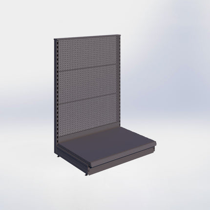 Kopstelling perforatie - H140 x B100 x D67 cm - 1 niveau - Antraciet