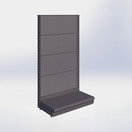 Kopstelling perforatie - H180 x B100 x D47 cm - 1 niveau - Antraciet