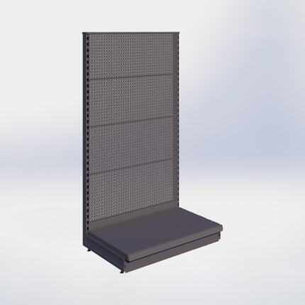 Kopstelling perforatie - H180 x B100 x D57 cm - 1 niveau - Antraciet