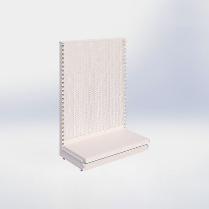 Kopstelling perforatie - H140 x B100 x D47 cm - 1 niveau - Crème wit