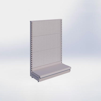 Kopstelling perforatie - H140 x B100 x D37 cm - 1 niveau - Grijs