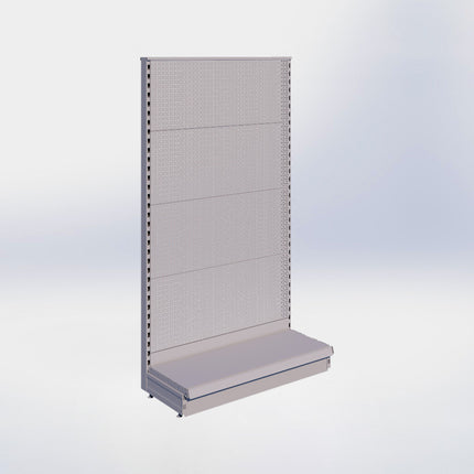 Kopstelling perforatie - H180 x B100 x D37 cm - 1 niveau - Grijs