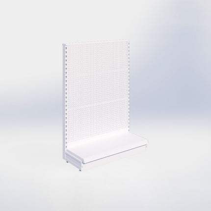 Kopstelling perforatie - H140 x B100 x D37 cm - 1 niveau - Wit