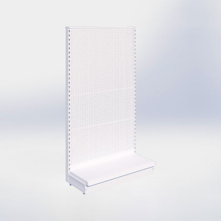 Kopstelling perforatie - H180 x B100 x D37 cm - 1 niveau - Wit