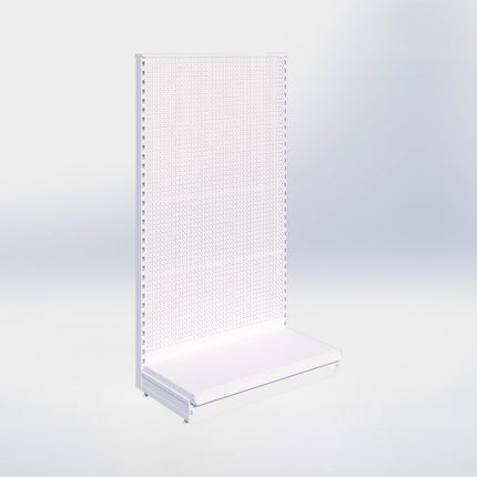 Kopstelling perforatie - H180 x B100 x D47 cm - 1 niveau - Wit