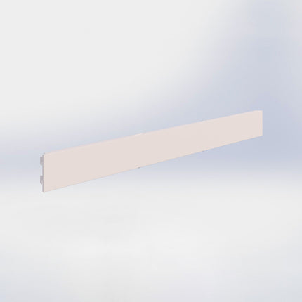 Winkelstelling achterwand glad - H10 x B100 cm - Crème wit