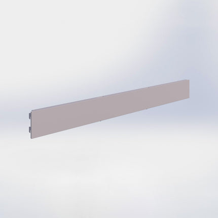 Winkelstelling achterwand glad - H10 x B100 cm - Grijs