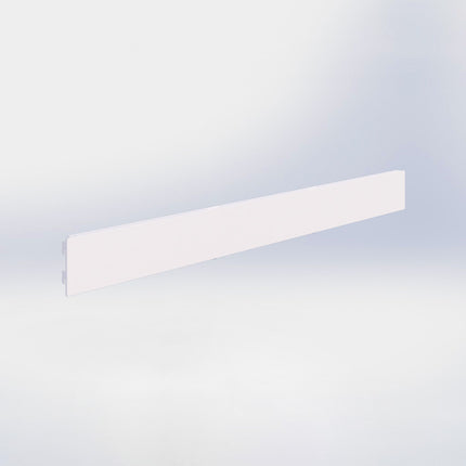 Winkelstelling achterwand glad - H10 x B100 cm - Wit