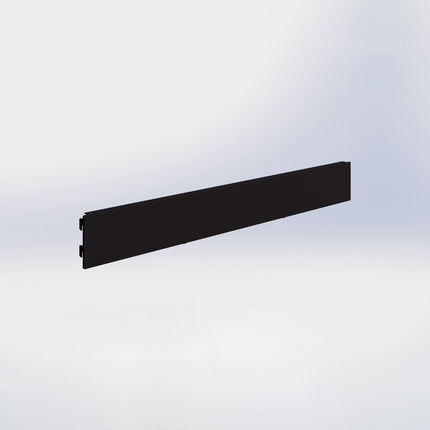 Winkelstelling achterwand glad - H10 x B80 cm - Zwart