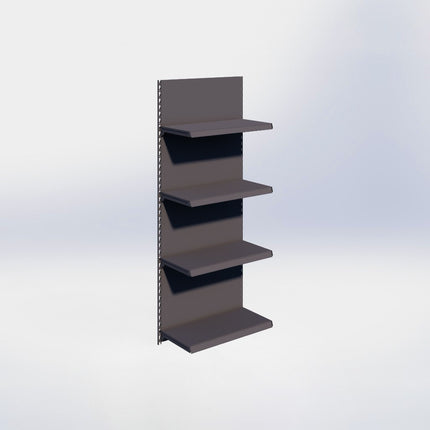 Wandrailstelling - H200 x B80 x D37 cm - 4 niveaus - Antraciet