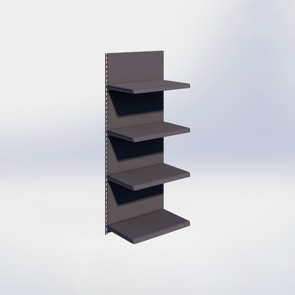 Wandrailstelling - H200 x B80 x D47 cm - 4 niveaus - Antraciet