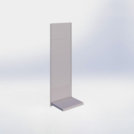 Wandrailstelling perforatie - H200 x B66,5 x D47 cm - 1 niveau - Grijs