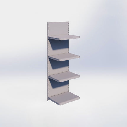 Wandrailstelling - H200 x B66,5 x D47 cm - 4 niveaus - Grijs