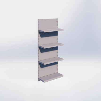 Wandrailstelling - H200 x B80 x D30 cm - 4 niveaus - Grijs