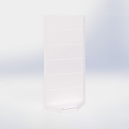 Hoekstelling perforatie - H250 x B140 x D47 cm - 1 niveau - Wit