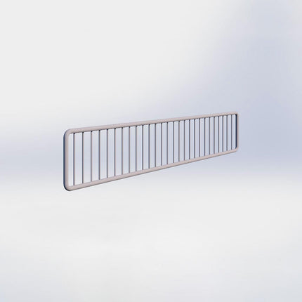 Metalen voorkanthouder - H9,5 x B66,5 cm - Grijs