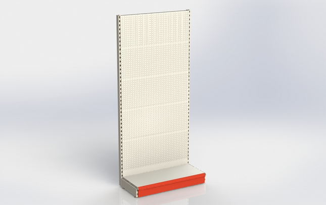 Wall rack Perforation White h:210/37