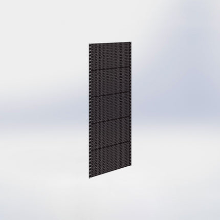 Wandrailstelling perforatie - H200 x B80 cm - Zwart