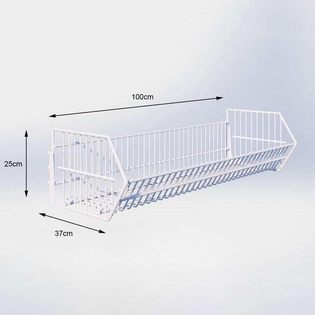 Draadmand Wit (D x B) 37 cm x 100 cm