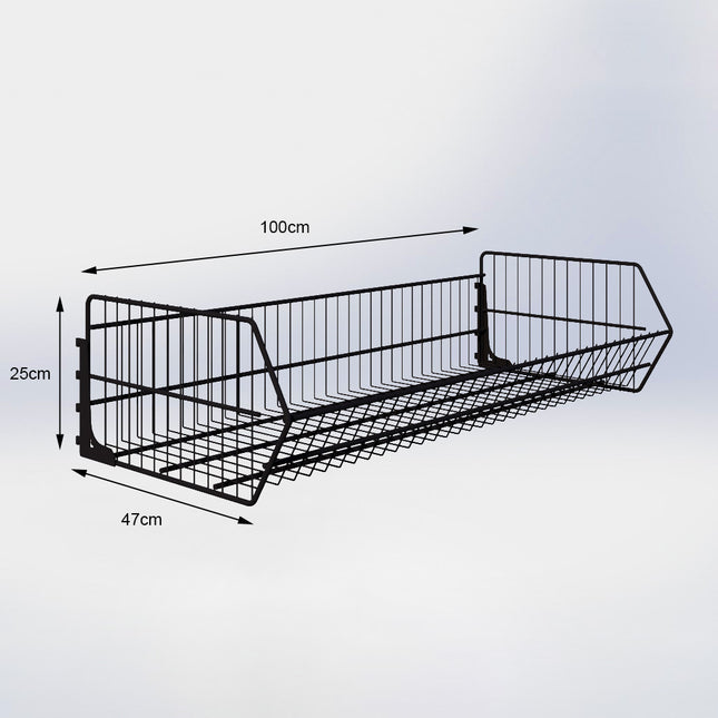 Draadmand Zwart (D x B) 47 cm x 100 cm