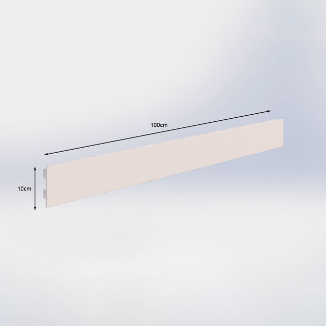 Winkelstelling achterwand glad Crème wit (H x B) 10 cm x 100 cm