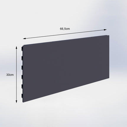 Winkelstelling achterwand glad Antraciet (H x B) 30 cm x 66,5 cm