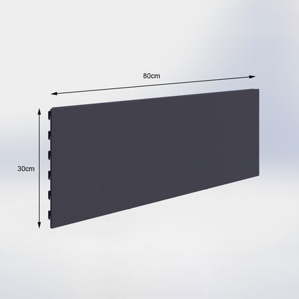 Winkelstelling achterwand glad Antraciet (H x B) 30 cm x 80 cm