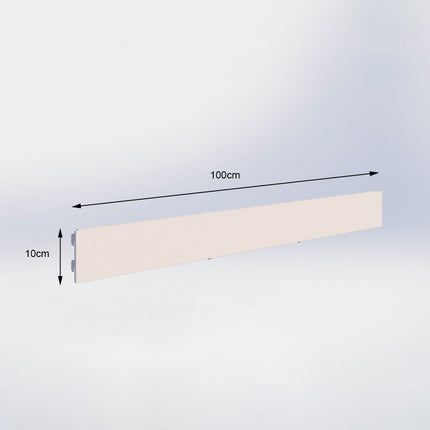 Winkelstelling achterwand glad Crème wit (H x B) 10 cm x 100 cm