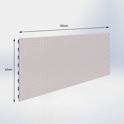 Winkelstelling achterwand perforatie Grijs (H x B) 40 cm x 100 cm