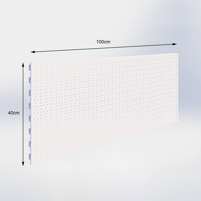 Winkelstelling achterwand perforatie Wit (H x B) 40 cm x 100 cm