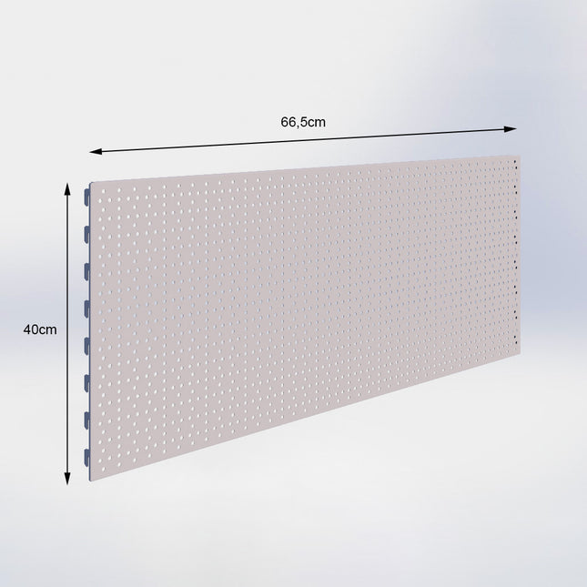 Winkelstelling achterwand perforatie Grijs (H x B) 40 cm x 66,5 cm