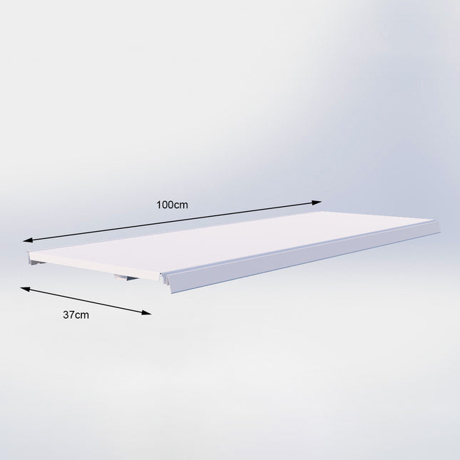 Legplank Wit (D x L) 37 cm x 100 cm