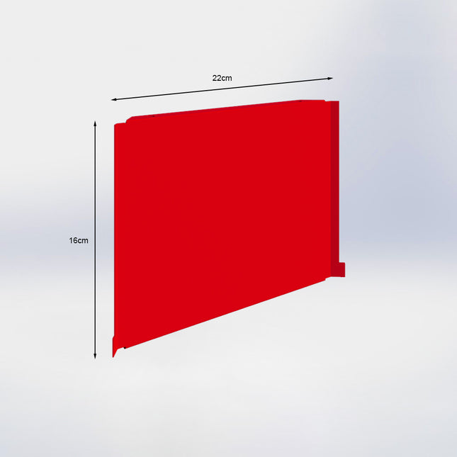 Plint Rood voor hoekplank van 57 cm