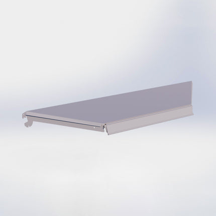 Hoekstelling legplank Grijs (D x L) 30 cm x 100 cm met dragers (D) 30 cm en prijsetiket