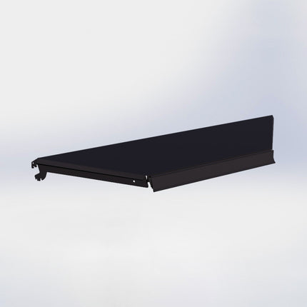 Hoekstelling legplank Zwart (D x L) 30 cm x 100 cm met dragers (D) 30 cm en prijsetiket