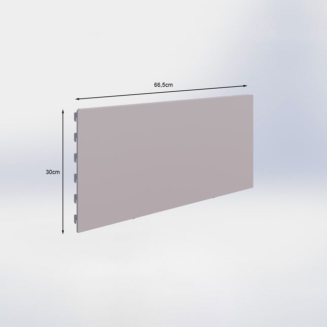 Winkelstelling achterwand glad Grijs (H x B) 30 cm x 66,5 cm