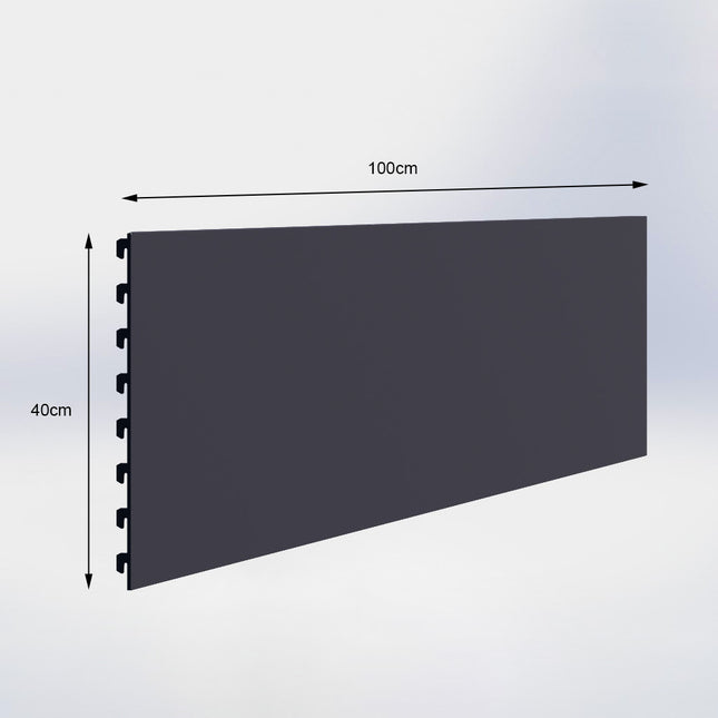 Hoekstelling achterwand glad Antraciet (H x B) 40 cm x 100 cm