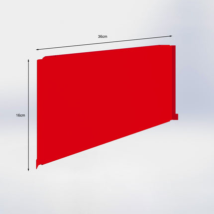 Plint Rood voor hoekplank van 47 cm