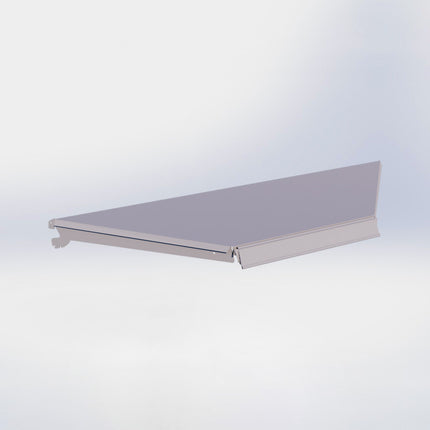 Hoekstelling legplank Grijs (D x L) 37 cm x 100 cm met dragers (D) 37 cm en prijsetiket