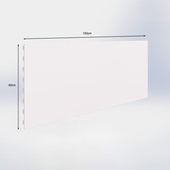 Hoekstelling achterwand glad Wit (H x B) 40 cm x 100 cm