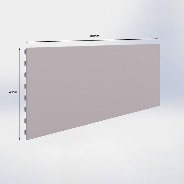 Hoekstelling achterwand glad Grijs (H x B) 40 cm x 100 cm