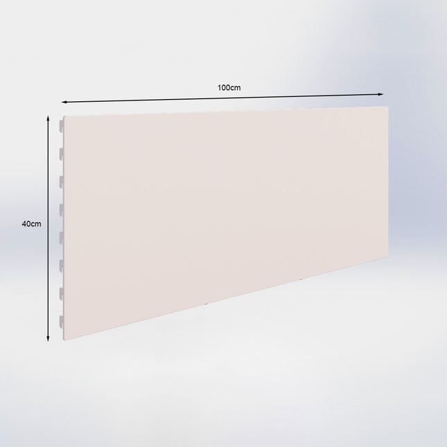 Winkelstelling achterwand glad Crème wit (H x B) 40 cm x 100 cm