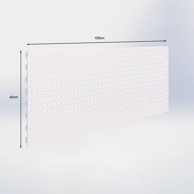 Winkelstelling achterwand perforatie Wit (H x B) 40 cm x 100 cm