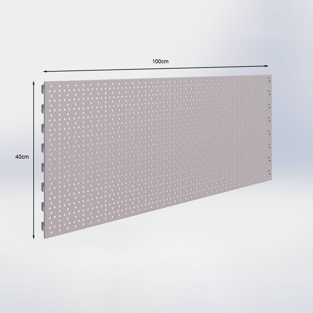 Winkelstelling achterwand perforatie Grijs (H x B) 40 cm x 100 cm